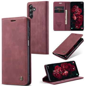 Samsung Galaxy A25 Caseme 013 Series Lommebok-deksel Vinrød