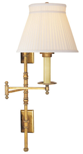 Dorchester vägglampa antik mässing/silke Dorchester vägglampa antik mässing/silke