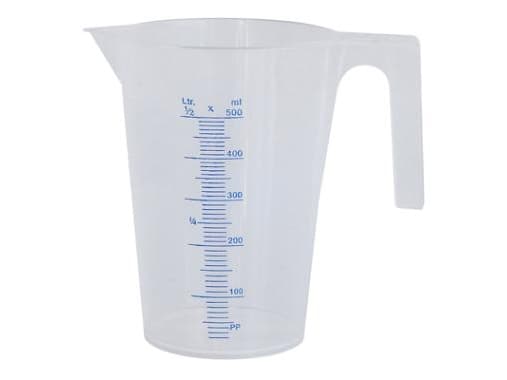 Kabi Målebæger 0.5 ltr Åben hank Blød plastik PP