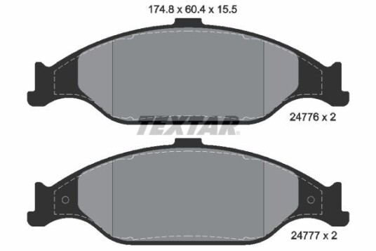 Bremseklosser TEXTAR 2477601 Bremseklosser TEXTAR 2477601