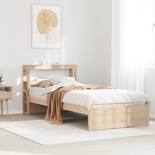 Sengeramme med hodegavl 75x190 cm heltre furu 3305979
