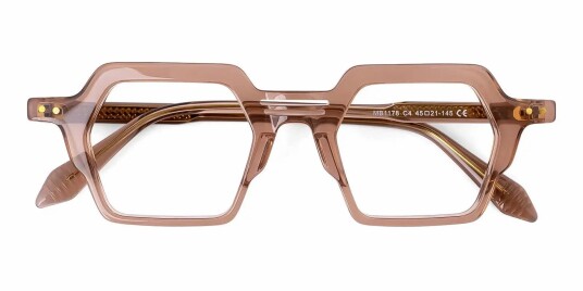 Databriller Lucille fra eo Selection Brun acetate rund Large