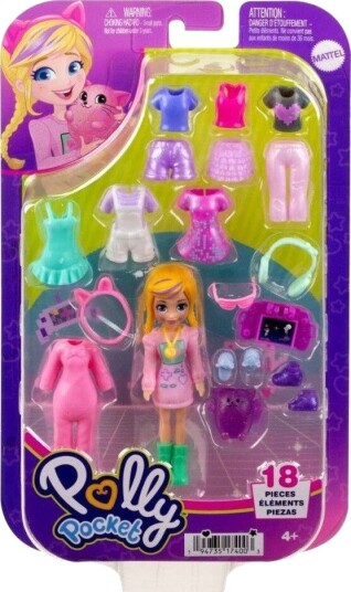 Polly Pocket Moteklærsett Figur 18 Deler 4+ År