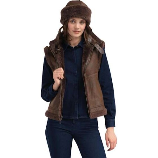 WoolLand Solveggen Pilé Vest Dame Mocca S