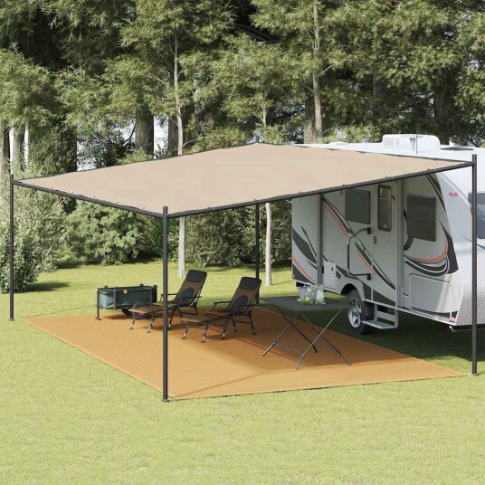 vidaXL teltutstyr Teltteppe sand 400 x 700 cm HDPE