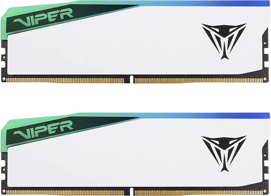 Patriot Viper Elite 5 32GB DDR5 6000MHz RAM med RGB Belysning - Hvit