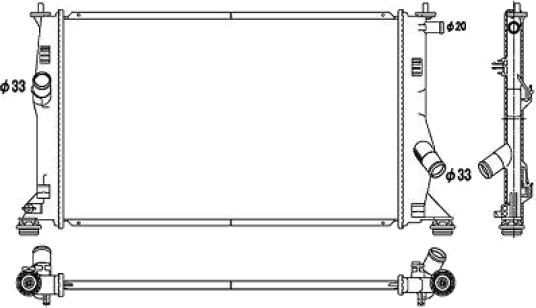 DIEDERICHS DCM2263 Radiator motorkjøling