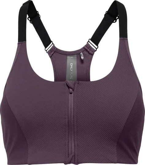 Only Play Onpjana 3 Zip Sports Bra Noos   Purple   XS