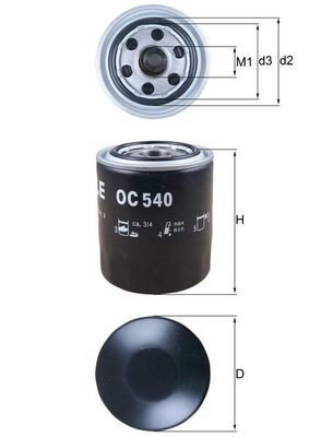 Oljefilter KNECHT OC 540 Oljefilter KNECHT OC 540