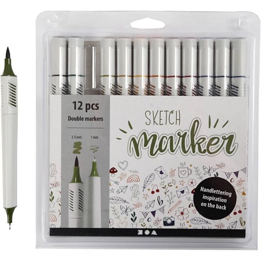 Colortime Sketch Marker Natur 12-set