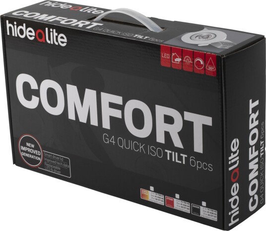 Hide-a-Lite Comfort G4 7475848 Downlight 6-pakk 7,5 W 650 lm 27 K 36 GR Belysning