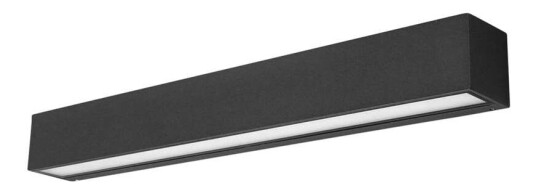 Lucande Lengo LED-vegglampe, 50 cm, grafitt, 2-lk.