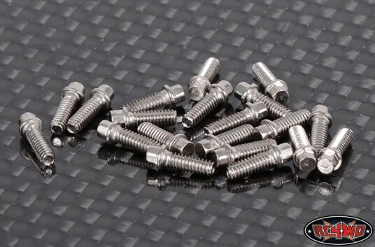 RC4WD 1196 MINIATURE SCALE HEX BOLTS M2 X 6MM SILVER