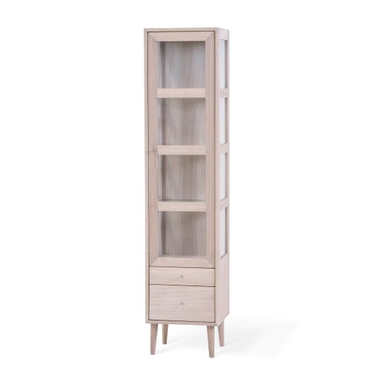 Torkelson Nordik vitrineskap Hvitoljet eik 40 x 38 cm Hvit