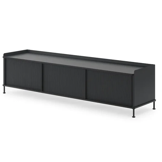Muuto Enfold skjenk 186 x 45 cm Black Anthracite Black Muuto Enfold skjenk 186 x 45 cm Black Anthracite Black