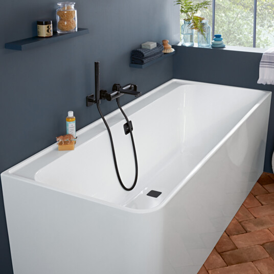 VILLEROY & BOCH COLLARO BADEKAR 180X80 BACK TO WALL HØYRE MED AVLØPSSETT I MATT SORT VILLEROY & BOCH COLLARO BADEKAR 180X80 BACK TO WALL HØYRE MED AVLØPSSETT I MATT SORT