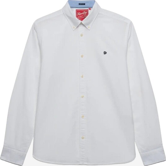 Superdry Preppy Oxford L/S Shirt - OPTIC WHITE - XL