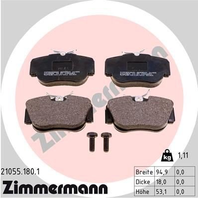 Bremseklosser ZIMMERMANN 21055.180.1 Bremseklosser ZIMMERMANN 21055.180.1