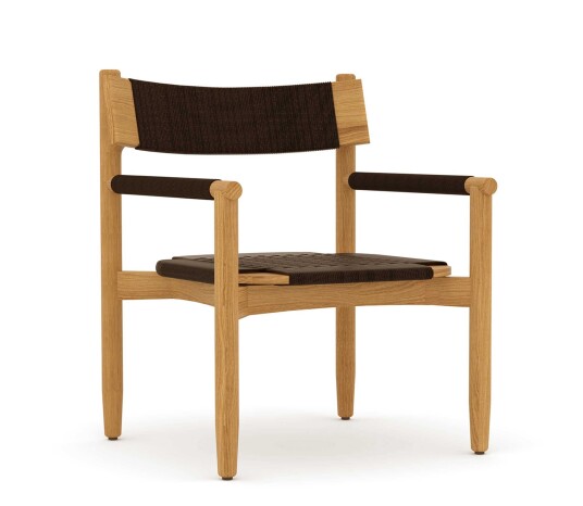 Skargaarden Koster lounge lenestol Teak med grått tau Natur Skargaarden Koster lounge lenestol Teak med grått tau Natur