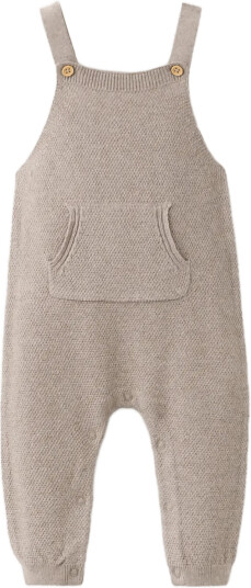 Mango Long Knitted Dungarees Brown 9 12M