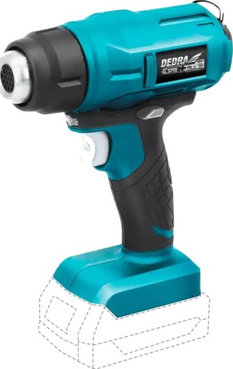Dedra Batteridrevet Varmluftpistol DED7058 Sas+All 18 v 550°C (Uten Batteri)