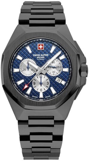 Swiss Alpine Military Herreklokke 7005.9175 Typhoon Blå/Stål Ø42 mm Swiss Alpine Military Herreklokke 7005.9175 Typhoon Blå/Stål Ø42 mm