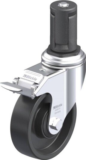 Blickle 849020 Lkra-Poa 100K-11-Fi-Er15 Styrehjul Med Brems, Hjuldiameter 100 Mm, Lasteevne Maks. 120 Kg, 1 Stk