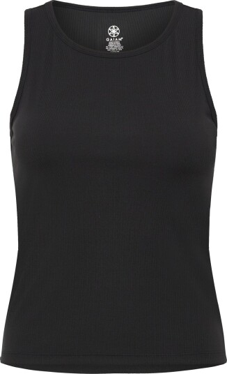 Gaiam Cropped Rib Tank   Black   M