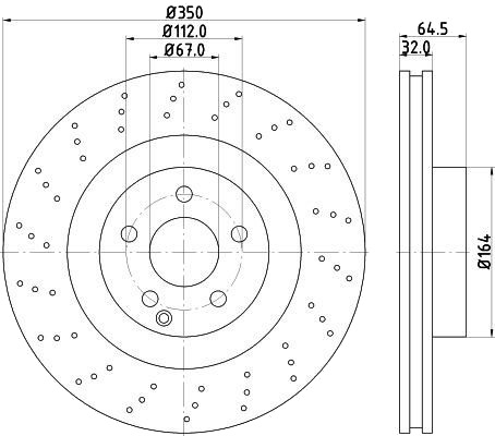 Bremseskive HELLA 8DD 355 115-401