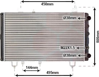 VAN WEZEL 40002081 Radiator motorkjøling