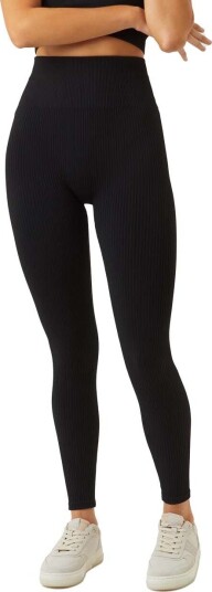 Björn Borg Women's Studio Seamless Rib Tights Black Beauty M