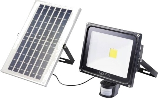 Sygonix Sy 5461112 Solcelle Spot Med Bevegelsessensor 50 W Nøytralhvit