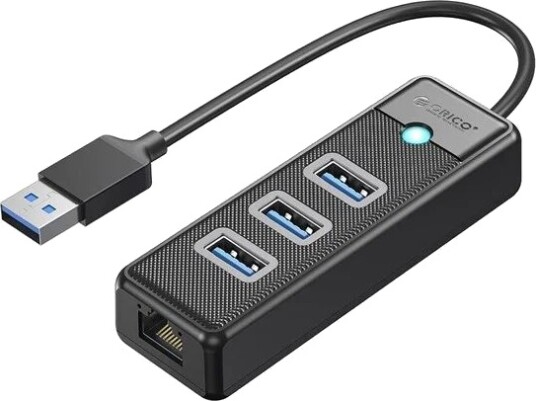 ORICO PW3UR25-U3 USB-hub 3x USB-A 3.0 2,5G Ethernet 0,5 m Svart PW3UR25-U3-05-BK-EP ORICO PW3UR25-U3 USB-hub 3x USB-A 3.0 2,5G Ethernet 0,5 m Svart PW3UR25-U3-05-BK-EP