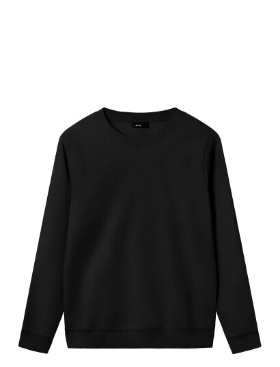 LMTD Nlnnizu Ls Bru O-Neck Sweat Noos Black 134-140