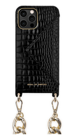iDeal of Sweden Necklace Case Iphone 12 Pro Max Neo Noir Croco