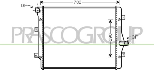 PRASCO AD202R008 Radiator motorkjøling