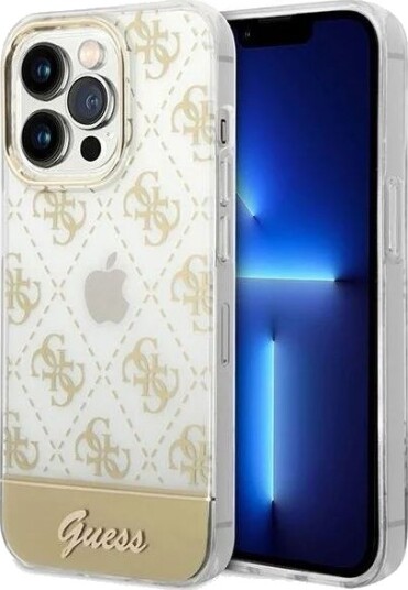 GUESS GUHCP14XHG4MHG iPhone 14 Pro Max 6.7 "gold / gold hardcase 4G Pattern Script