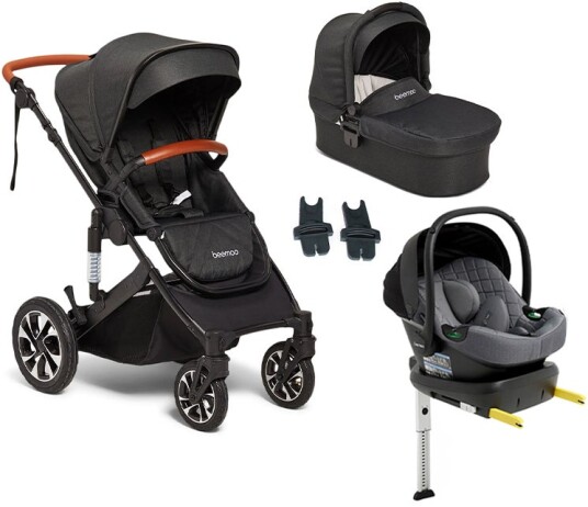 Beemoo Maxi 4 Duovogn Inkl. Beemoo Route Babybilstol & Base Black/Mineral Gray