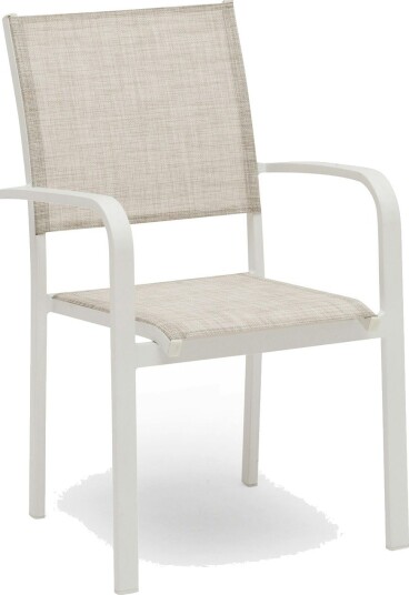 Hillerstorp Hånger stable stol Hvit/gråbeige Aluminium/texilene Hvit