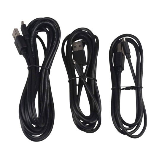 ELETRA USB-MUSB CABLE 3PACK 1,2,3M, SVART