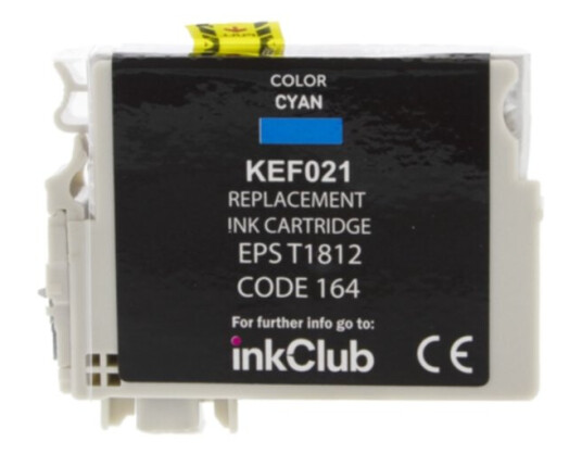 inkClub KEF021 Blekkpatron, erstatter Epson 18XL, cyan, 550 sider