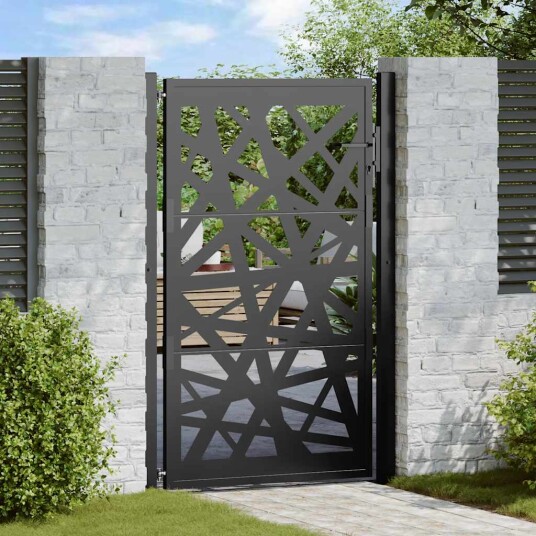 Hageport svart 100x150 cm stållampedesign