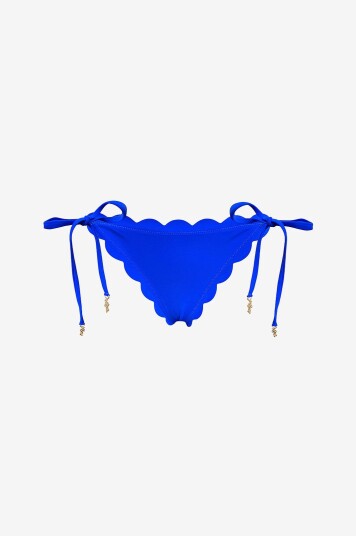Kaanda Beach Life Bikinitruser New Venus Scallop Tie Side Bottom Blå