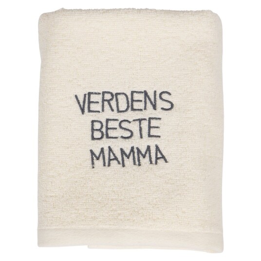 Sk Home Håndkle med tekst Offwhite Mamma