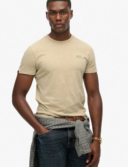 Superdry Essential Logo Emb Tee - Beige - XXXL