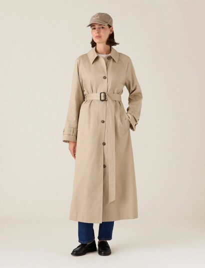 Lexington Clothing Cotton Blend Overcoat Beige XL