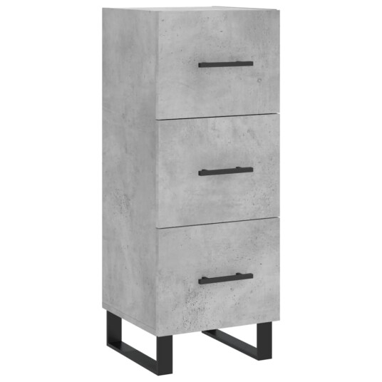 vidaXL Highboard betonggrå 34,5x34x180 cm konstruert tre 8720845482992
