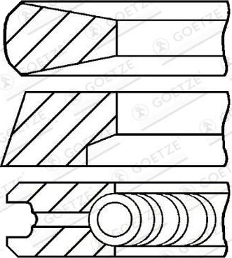 Stempelringsett GOETZE ENGINE 08-444900-00