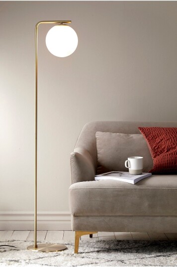 Ellos Home Gulvlampe Widar Messing