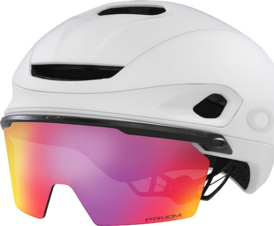 Oakley Aro7 Road EU Sykkelhjelm Matthvit med Prizm Linse